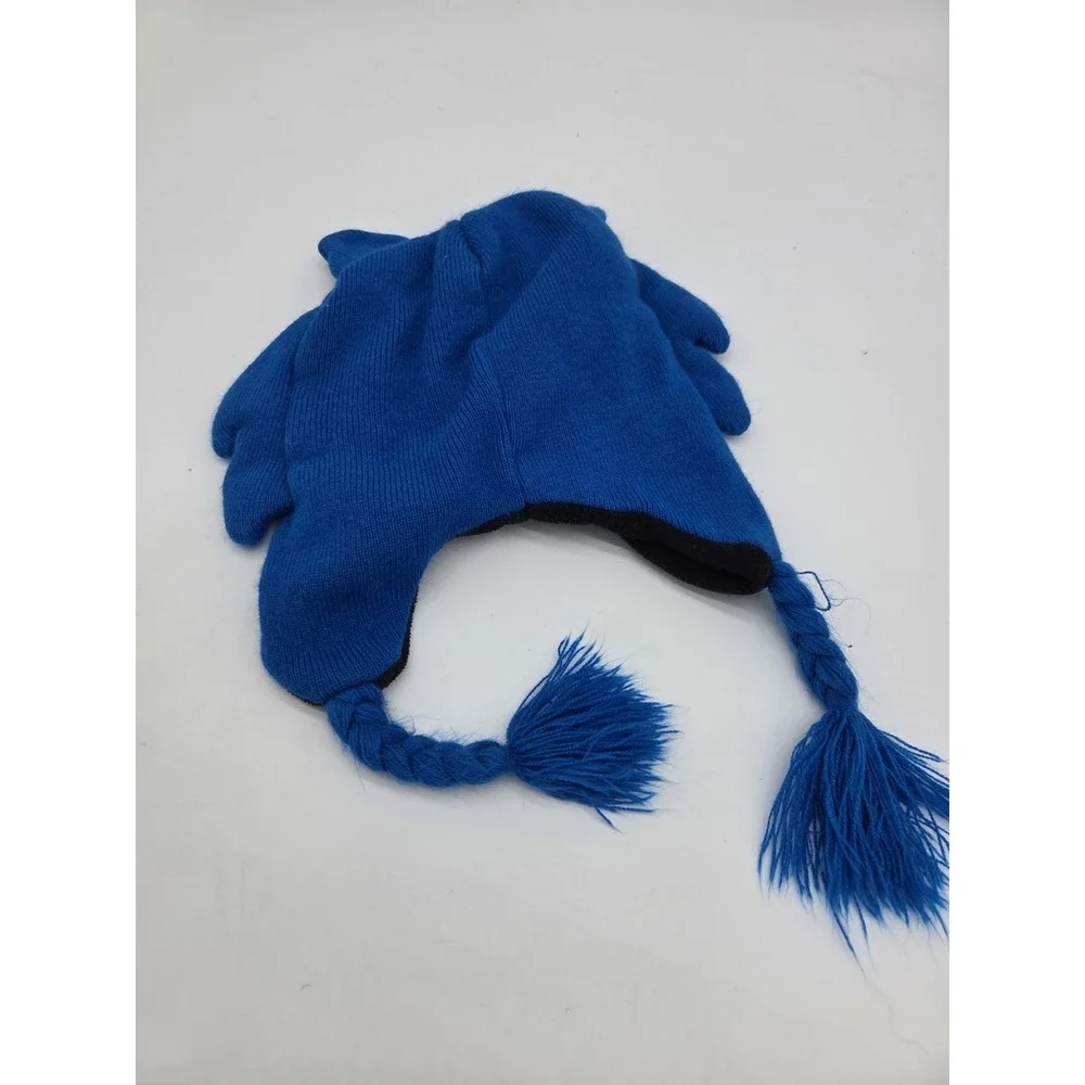 Sonic the hedgehog Hat Blue Braided Winter Sega One Size Genisis